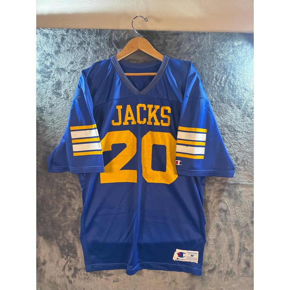 VTG 90s Champion SDSU Jackrabbits #20 Jersey Men’s Medium Blue/Yellow USA!